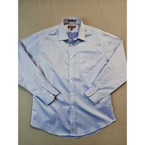 Nordstrom Mens Light Blue Tailored Fit Dress Shirt 16-33 Wrinkle Free
